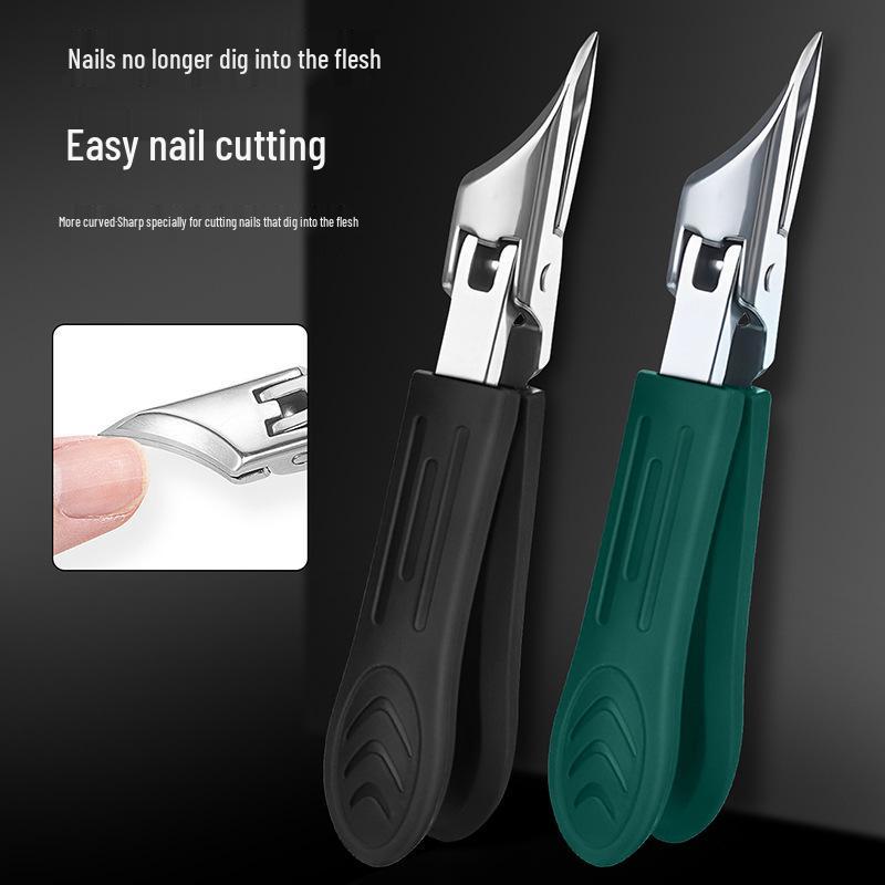 Large German Anti-Splash Slanted Nail Clippers - Original Design for Paronychia Toenails