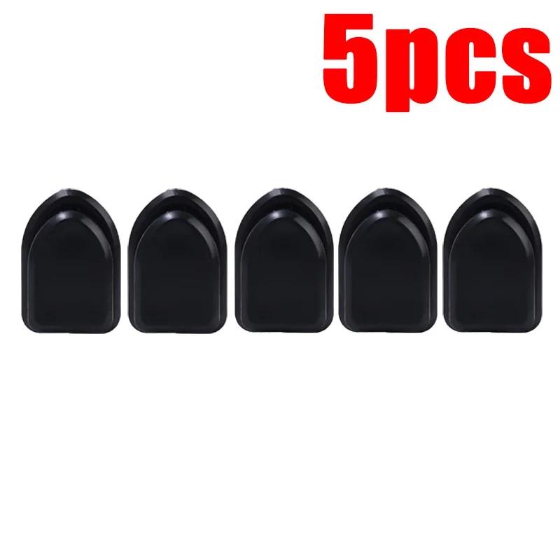 Black Mini Car Hooks Plastic Self Adhesive Invisible Storage Hooks for USB Cable Headphones Key Bag Locker Automotive Accessory