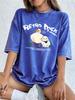 Retro Duck Rabbit Cotton Washed TShirts Womens Summer Oversized Tops Distressed ONeck Comfortable Tees Basic Womans Clothes
