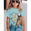 Girls' T-Shirts Summer 3d Print Fashion Short Sleeved Tops Casual T-Shirts Girls' Clothing Children T-Shirts