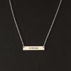 Engraving Personalized Square Bar Custom Necklace Stainless Steel Pendant Necklace Gold 3 Colors Women/Men Custom Gift