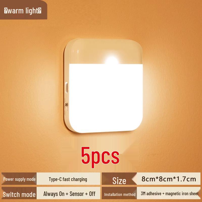 Wireless Stairway Sensor Light: Auto-On Night Light for Steps, Hallway, or Home, Activates with Motion.