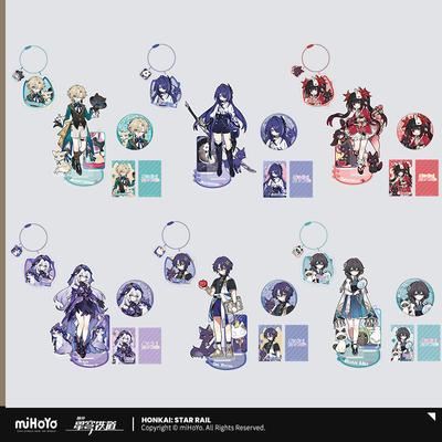 Sunsyea Honkai Star Rail Oficiální Merch miHoYo Originální Autentická Řada XBDMM 3 Akrylový Stojánek Odznaky Karty Klíčenka Acheron