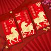 6Pcs/Set Chinese  Year Money Envelope Horse Year Red Envelope Red Pocket Spring Festival Envelope