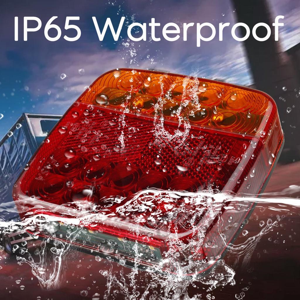 Trailer Rear Light Signal Warning Brake Light for Caravans Campers Lorry Caravan RV  2pcs Wireless Magnetic LED Truck Tail Light