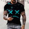 Men's 3D Printed T-Shirt Short Sleeve O-Neck Pullover Casual Top