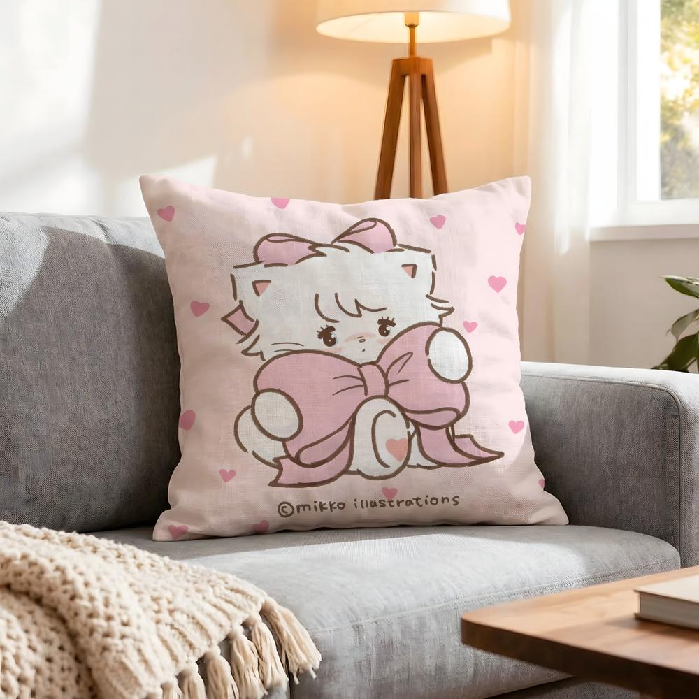 Character Mikko Cushion Cover Pcs Decorative Covers Soft Cushion Case for Sofa Couch Decor x x Pillowcases 30X30cm