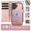 2-in-1 Magnetic Magnetic Detachable Wallet Case for iPhone 17/17 Pro/17 Max/17 Air - PU Leather, Card Slots, MagSafe Charging, 360° Protection