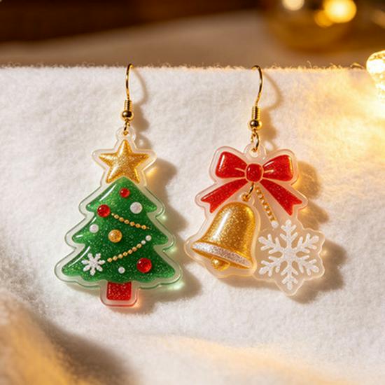 Colorful Jellyfish Acrylic Cartoon Pendant Earrings