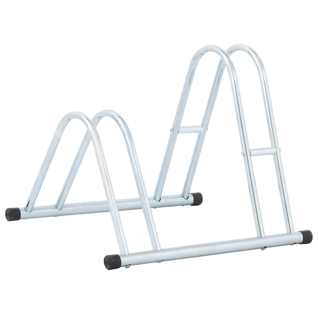 Vidaxl 2-Bike Stand, Freestanding, Galvanized Steel
