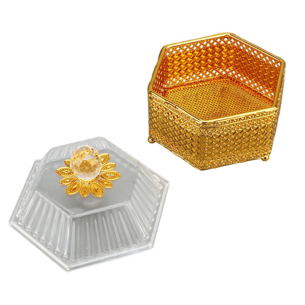 Dekorativní dóza Retro Vynikající Kov Akryl Cukrovinka s víkem na Párty Banket