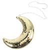 Golden Moon Shape Pendant Disco Decor Hanging Mirror Ball Party Accessories Home Decor Items Wind Chimes RetroDecorations