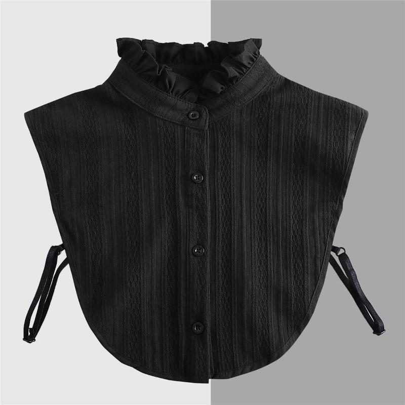 Hollow Lace Chiffon Doll Cotton Fake Collar Blouse Sweater Detachable Shirt Collar False Collar Lapel Women Top Collars Decor