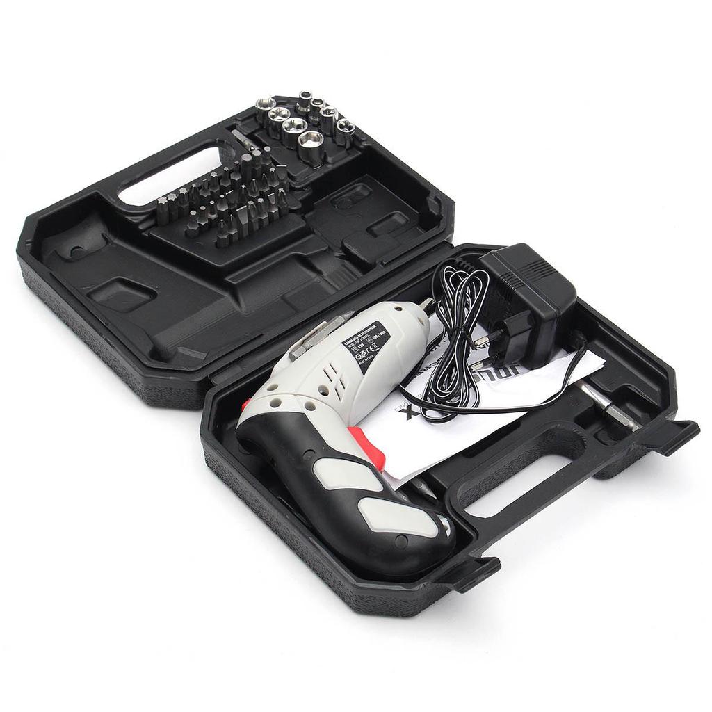 Buy 45Pcs 4.8V Cordless Rechargeable Reversible Electric Screwdriver