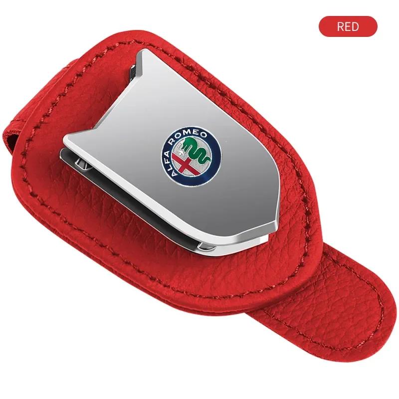 Car Sticker For Alfa Romeo 159 147 Car Glasses Clip Sun Visor Sunglasses Holder Storage Clip For Alfa Romeo Giulia Giulietta 156QX1