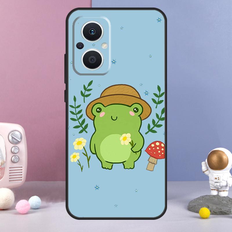 

Коттеджкор Лягушка Гриб Кавайный Чехол для OPPO Reno 8 Lite 4 5 6 7 10 Pro 8T 2Z 5Z 4Z OPPO Find X6 Pro X5 X2 X3 Lite Чехол OPPO Find X2 Pro