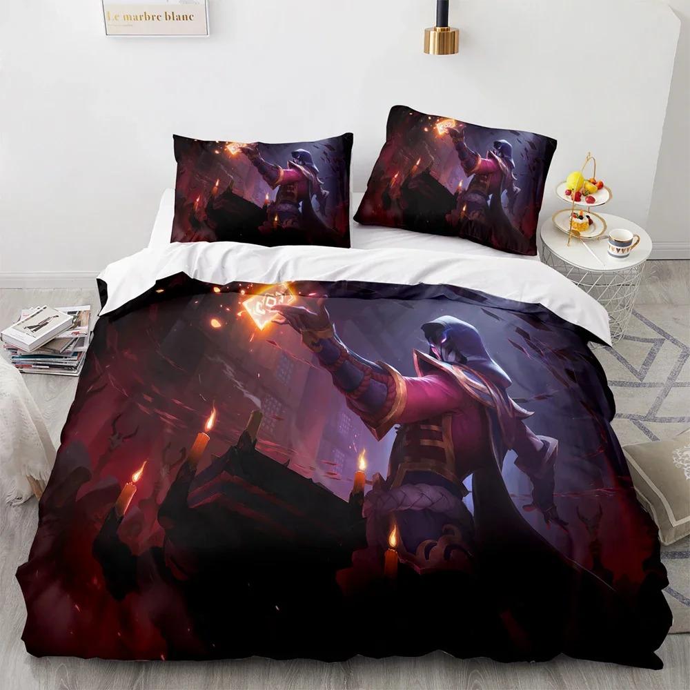 3D Print League of Heroes Bedding Set Single Twin Full Queen King Size Game Anime Bed Set Aldult Kid Bedroom Duvet Cover Sets