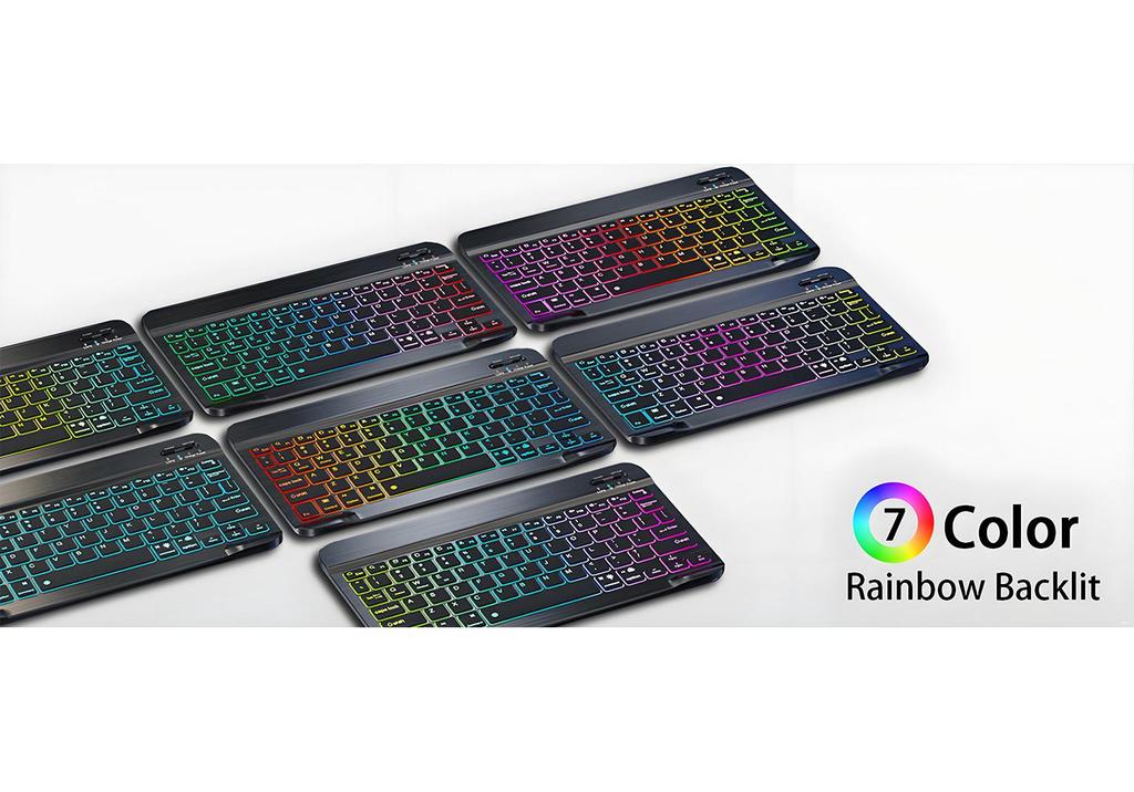 Lenovo M11 Tablet Protective Case with Colorful Backlit Bluetooth Keyboard (2025)