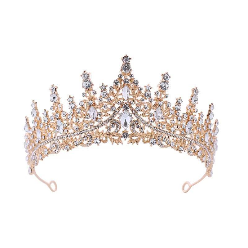 Mariage Luxe Vintage Cristal Cheveux Couronne Couronne Accessoires Cheveux Baroque Princesse Bal Fête Tiare Couronne Tiare