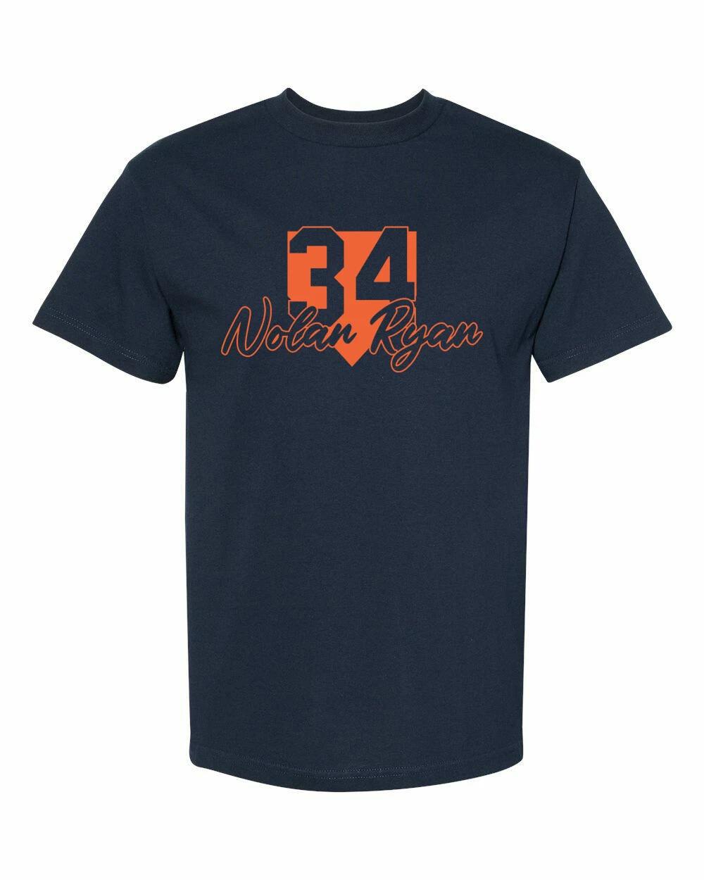 

HOUSTON Name And Number Nolan Ryan #34 Unisex T-Shirt S-XL FREE S&H! 3XL