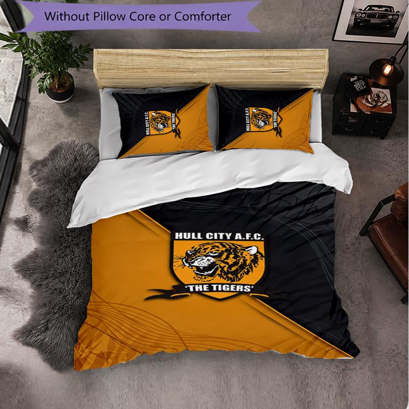 Hull FC Pattern Microfiber 3Pcs Bedding Set Decor Duvet Cover Set For Bedroom Home Use