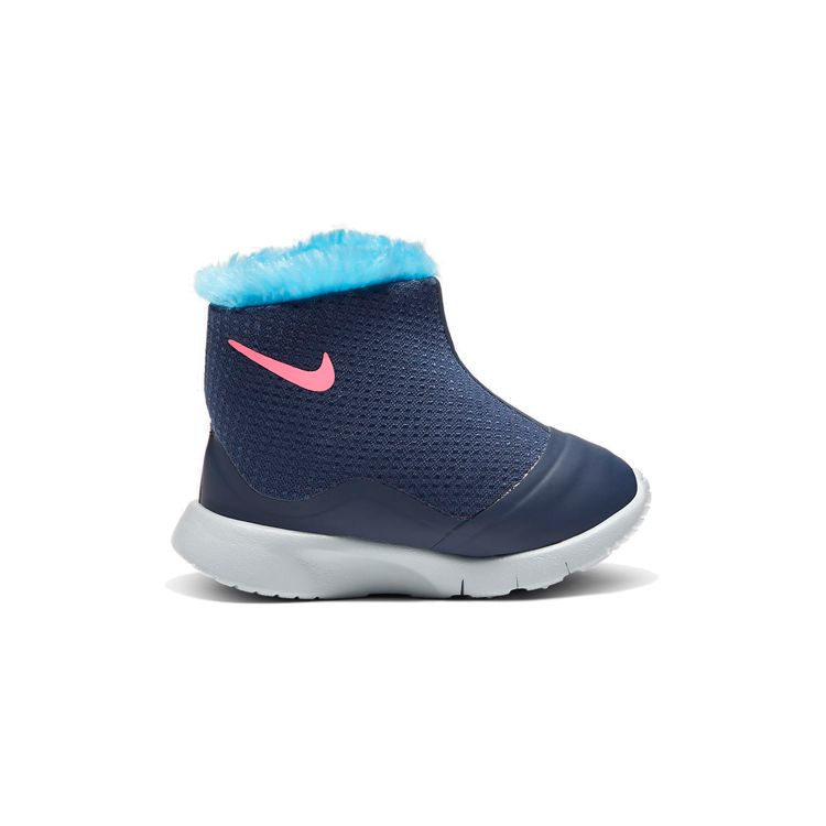 Nike Comfortable Casual Shock Absorbing Durable Warm High-Top Walking Shoes Baby Shoes Blue Pink 922870-400
