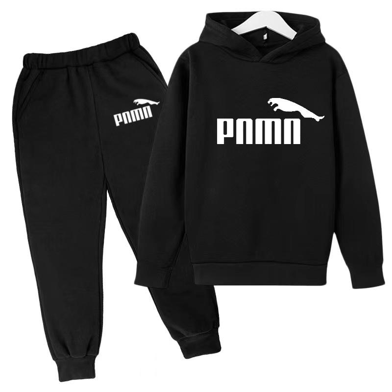 Kinder Herbst Winter Kleidung Hoodie Buchstaben Marke Pullover Jungen Mädchen 3-12 Jahre Sweatshirt+Hose Charmantes Freizeit Party Sport Set
