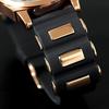 Salvatore Marra Watch Moon Phase Multi-Calendar 50m Waterproof Business Formal Men's Rubber Strap Limited Model White Pink Gold