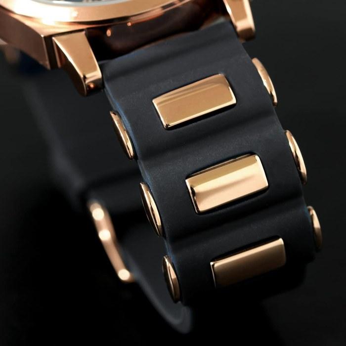 Salvatore Marra Watch Moon Phase Multi-Calendar 50m Waterproof Business Formal Men's Rubber Strap Limited Model White Pink Gold