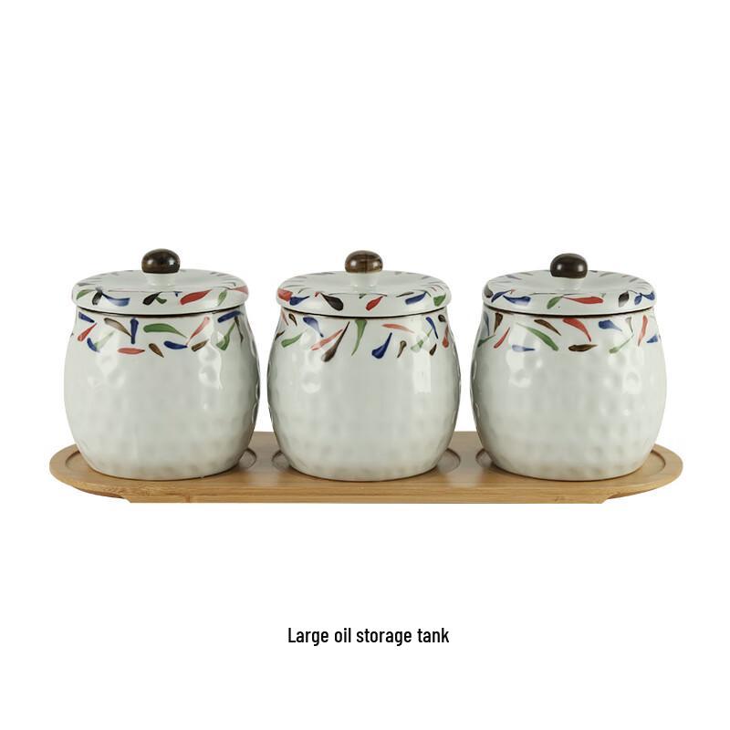 Japanese Ceramic Oil & Seasoning Jar Set
