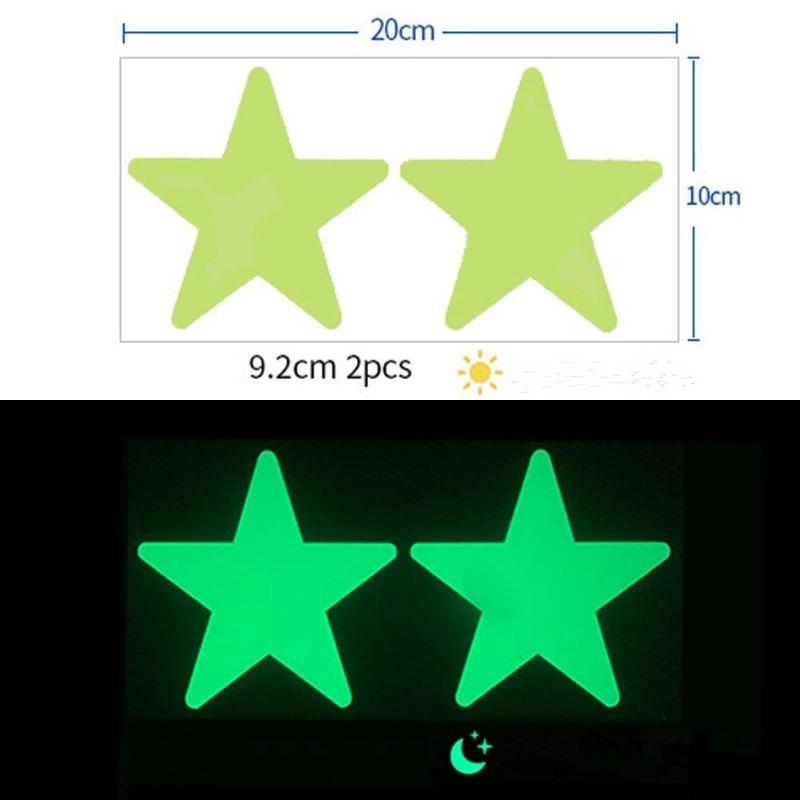 2-pack Luminous Wall Stickers Rooms Dots Stars Ceiling Wall Decals Glowing Stickers Decals Glow In The Dark Home Decor for Kids