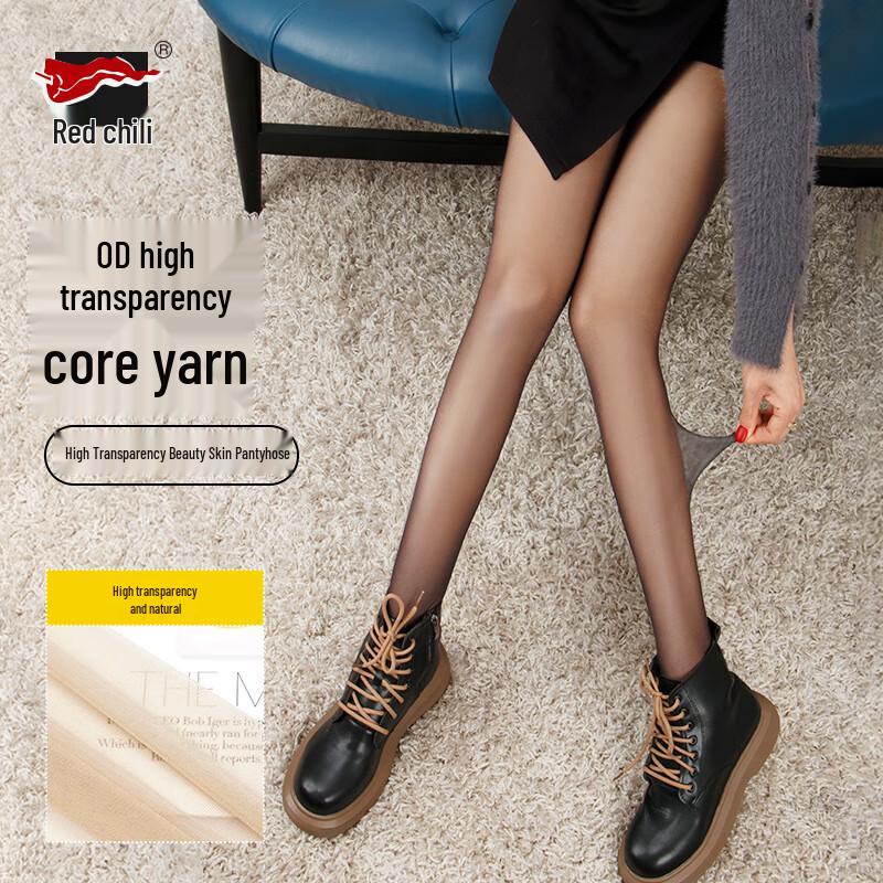 

Красный перец Ультратонкие черные прозрачные колготки S