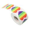 500pcs Heart Heart Pride Stickers Love Pride Rainbow Stickers Love Heart Baking Stickers Ribbon Love Rainbow Heart Shaped Tapes