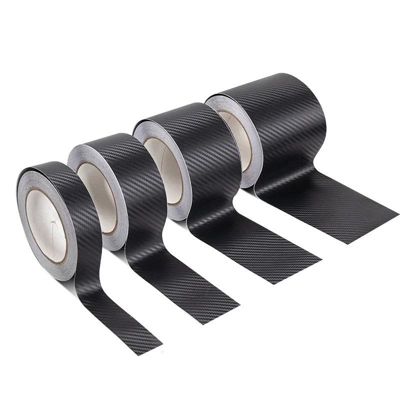 Nano Carbon Fiber Car Sticker DIY Paste Protector Strip Auto Door Sill Side Mirror Anti Scratch Tape Waterproof Protection Film