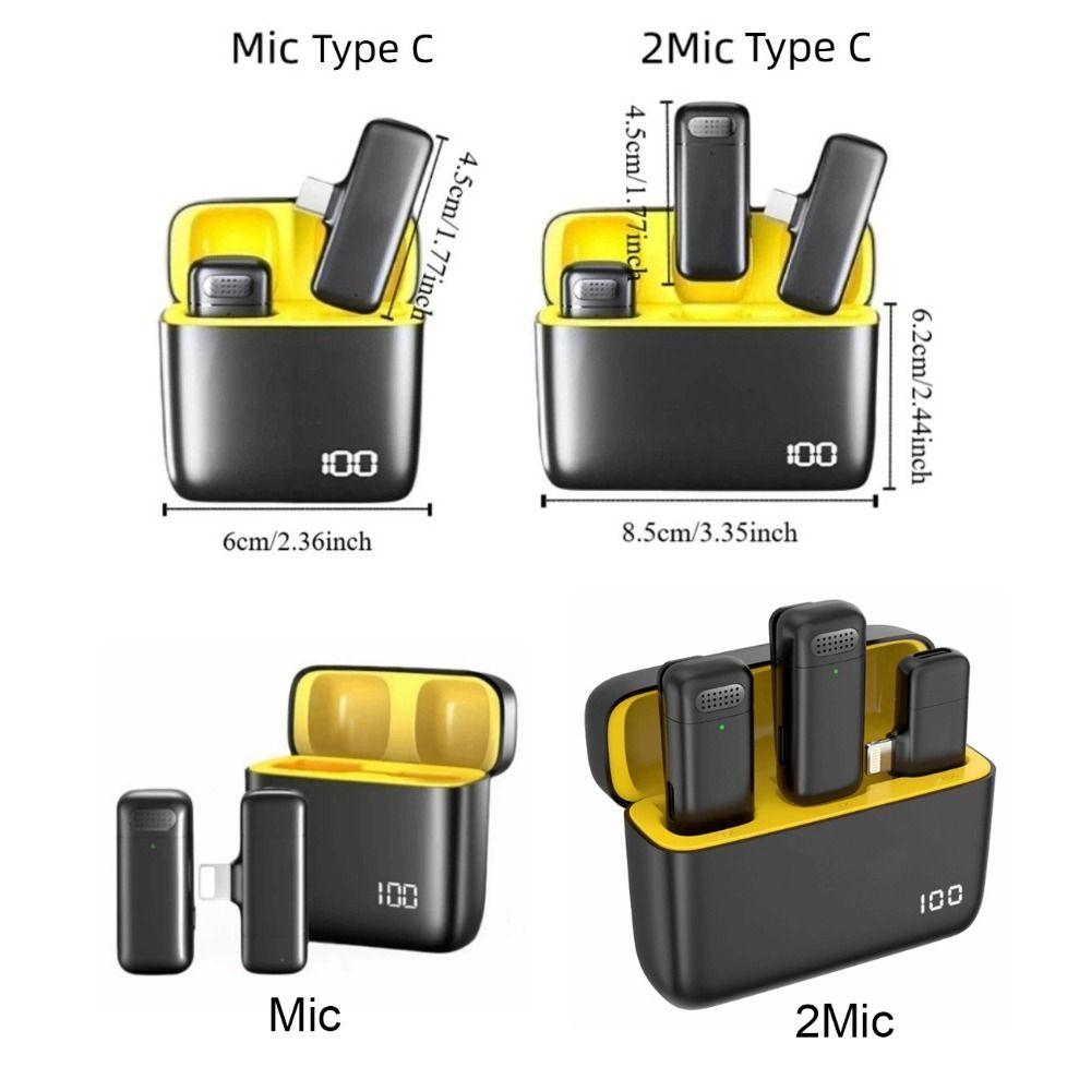 with Charging Case Lavalier Mic Intelligent Noise Reduction Lapel Microphone  Phone Recording