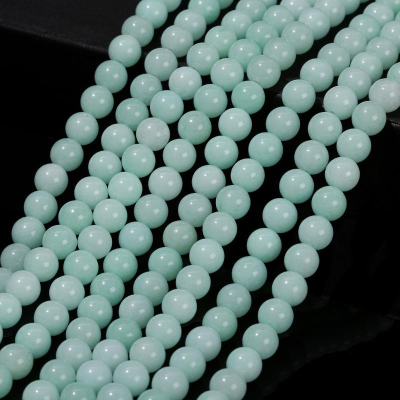Natural Stone Sea Blue Chalcedony Beads Round Loose Spacer 6 8 10mm Pick Size For Jewelry Making Necklace Bracelet Accessory