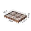 Creative Glass Walnut Fruit Bowl with Compartments for Snacks & Desserts