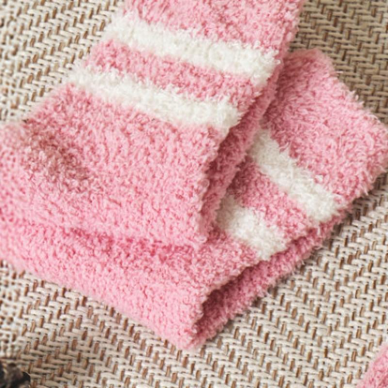 Monfoot Women S Striped Sleep SockS Pink