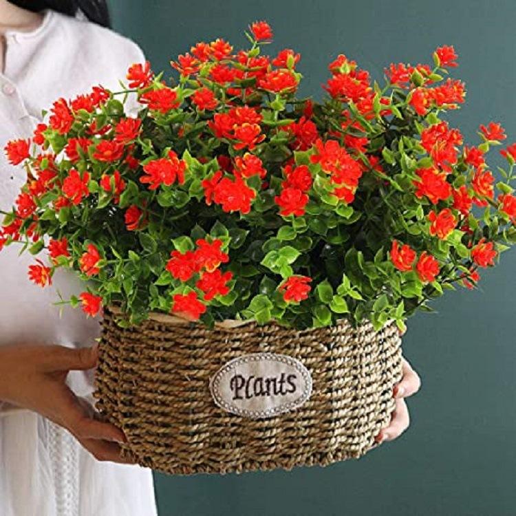 

1Pcs Artificial Plastic Flowers Vivid Faux Bouquet Diy Wedding Arch Wreath Household Room Balcony Festival Table Flowerpot Decoration
