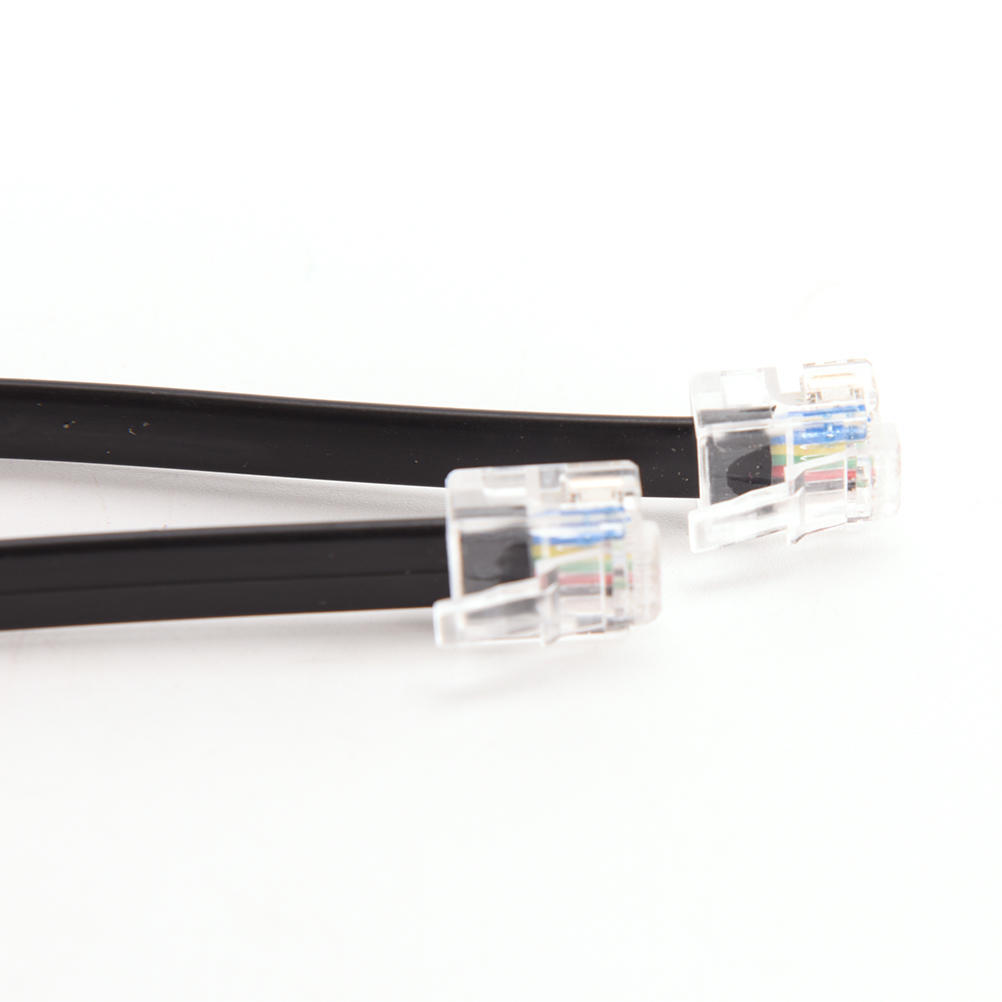 1-Meter Six-Pin Rj12 Flat Phone Line 6P6C Green Copper 6-Pin Phone Line