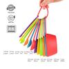 12-Piece Colored Plastic Measuring Cup & Spoon Set for Baking