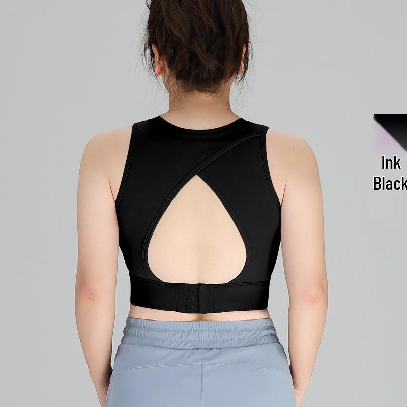 

Большой спортивный бюстгальтер с круглым вырезом - Защита от засветов, Ударопрочный, Жилет для йоги с вырезом на спине 5XL