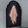 Halloween Hologram Ghost Mirror LED Light Up Spooky Ghost Mirror for Halloween Indoor Outdoor Haunted House Room Decor