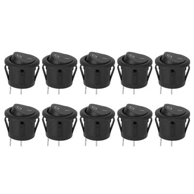 10pcs KCD1 Rocker Switches 2Pin Round Boat OnOff for Household Appliances