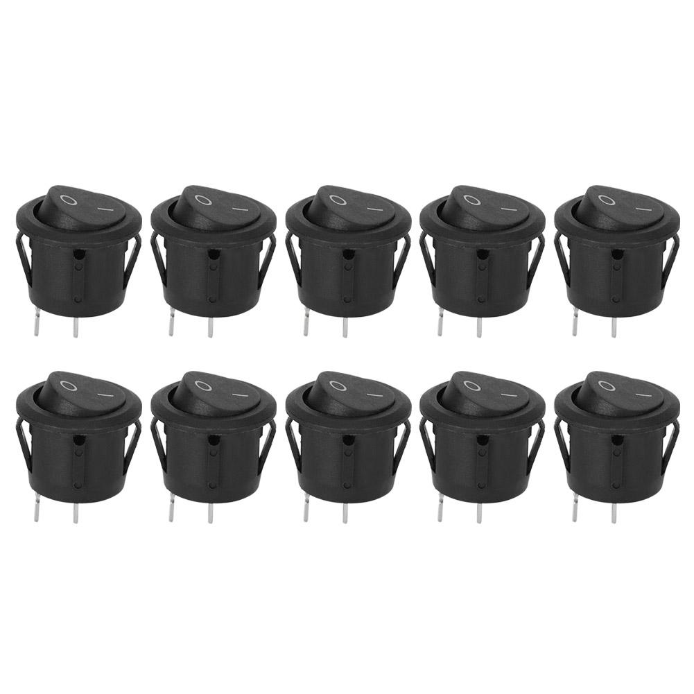 

10 шт. Тумблери KCD1 2 контакти круглі човникові вкл/викл для побутової техніки