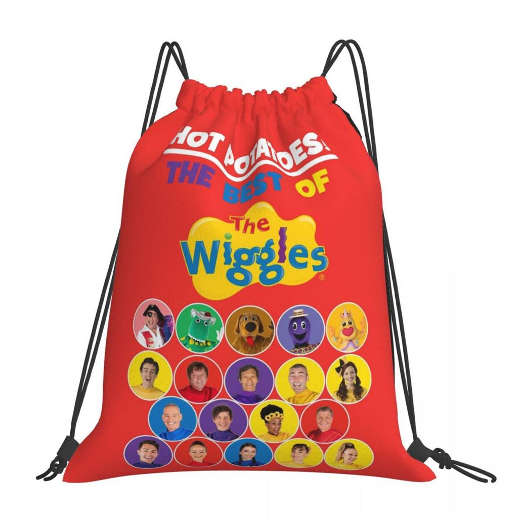 The Wiggles Tv Show Music Band Backpacks Casual Drawstring Bags Storage Bag Book Bags for Man Woman Students
