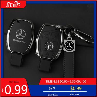GLC GLB Legering Leer Auto Sleutelhoes Cover Shell Voor Mercedes Benz A B R G Klasse GLK GLA GLC GLR W204 W251 W463 W176 Beschermer Ac