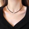 New Arrival Elegant Natural Freshwater Pearl Black Crystal 14K Gold Filled Female Beads Chain Necklace  For Women Gifts