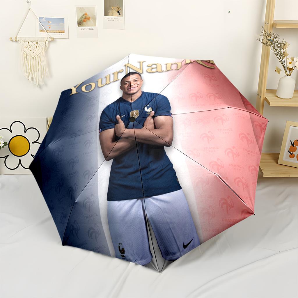 Mbappe Customized Name Umbrella Compact Travel Automatic Umbrella Compact Durable 8-Rib Lightweight All-Season Travel Fashion Lovers