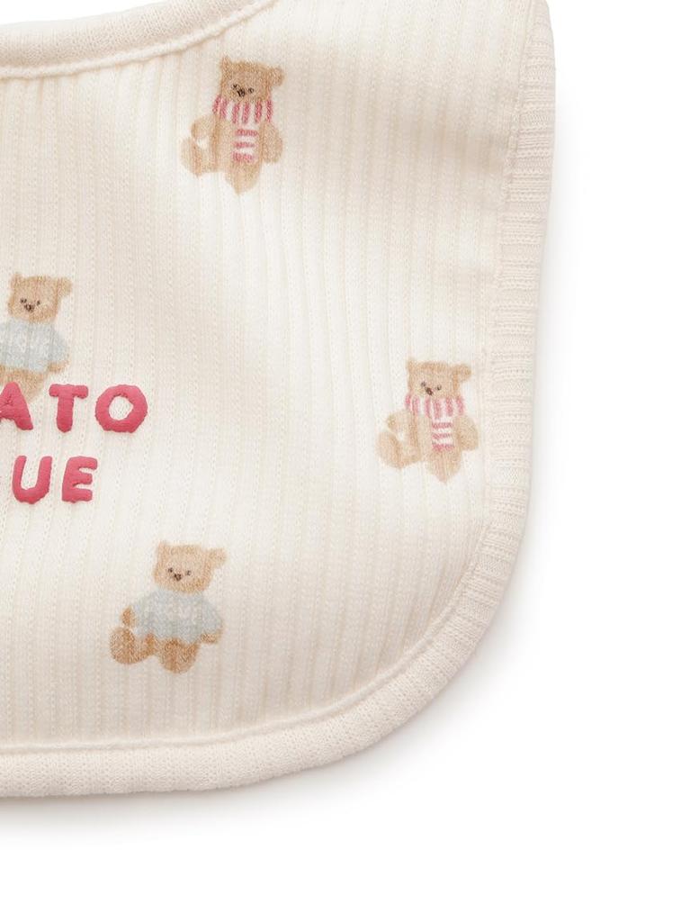 Gelato Pique Limited Edition Bear Print Bib PBGG245686 Baby NVY F [HOLIDAY]